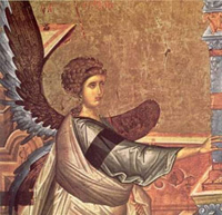 Ангел из иконы Благовещения. Византия, первая четверть XIV века.